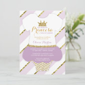 Invitación de Baby shower para una Princes Kaart (Staand voorkant)
