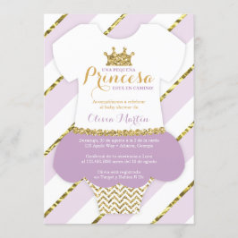 Invitación de Baby shower para una Princes Kaart