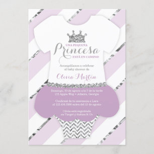 Invitación de Baby shower para una Princes Kaart