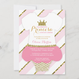 Invitación de Baby shower para una Princes Kaart