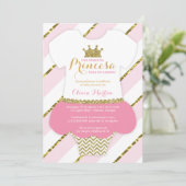 Invitación de Baby shower para una Princes Kaart (Staand voorkant)