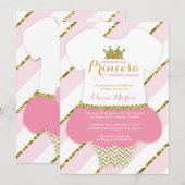 Invitación de Baby shower para una Princes Kaart (Voorkant / Achterkant)