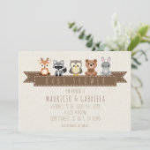 INVITACION DE BABY SHOWER - TEMA BOSQUE KAART (Staand voorkant)