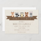 INVITACION DE BABY SHOWER - TEMA BOSQUE KAART (Voorkant / Achterkant)