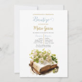 Invitación de bautismo con biblia kaart (Voorkant)