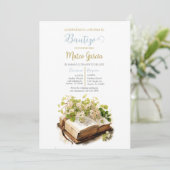 Invitación de bautismo con biblia kaart (Staand voorkant)