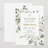 Invitación de bautismo en español kaart (Voorkant / Achterkant)