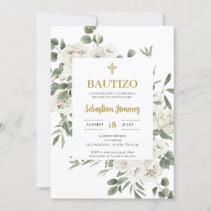 Invitación de bautismo en español kaart