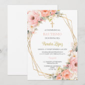 Invitacion de bautismo kaart (Voorkant / Achterkant)