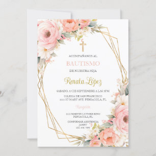 Invitacion de bautismo kaart