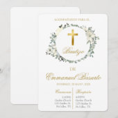 Invitación de bautismo kaart (Voorkant / Achterkant)