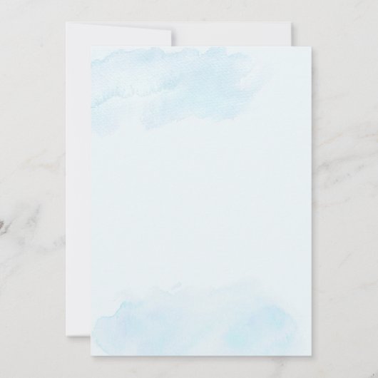 Invitación de bautismo kleur azul en español kaart (Achterkant)