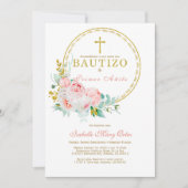 Invitación de bautismo para el primer cumpleaños kaart (Voorkant)