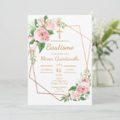 Invitación de bautismo para niña uitnodiging (Staand voorkant)