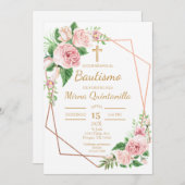 Invitación de bautismo para niña uitnodiging (Voorkant / Achterkant)