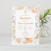 Invitación de bautismo para niña uitnodiging (Staand voorkant)