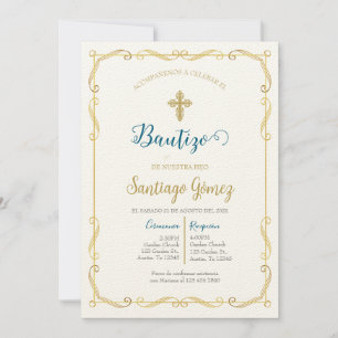 Invitación de bautismo para niño kaart