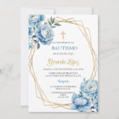 Invitación de bautismo para niño kaart (Voorkant)