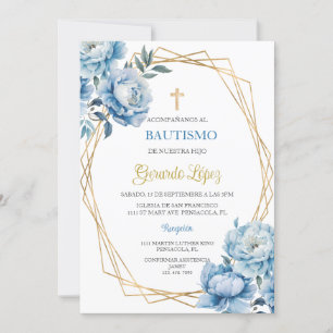 Invitación de bautismo para niño kaart