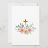 Invitación de Bautizo con Rosas de Jardín Kaart (Achterkant)