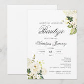 Invitación de bautizo en español kaart (Voorkant / Achterkant)