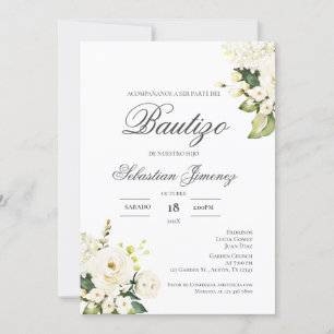 Invitación de bautizo en español kaart