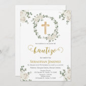 Invitación de bautizo en español kaart (Voorkant / Achterkant)