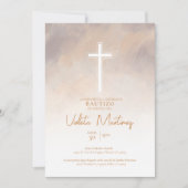 Invitación de Bautizo Morado Spaanse uitnodiging (Voorkant)