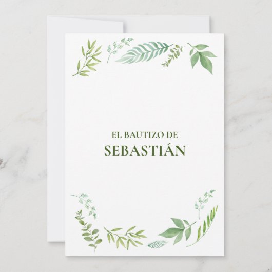 Invitación de bautizo-neutraal kaart (Achterkant)