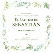 Invitación de bautizo-neutraal kaart