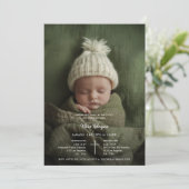 invitación de bautizo para niño foto kaart (Staand voorkant)