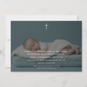 Invitacion de Bautizo para Niño overlay foto Kaart (Voorkant)