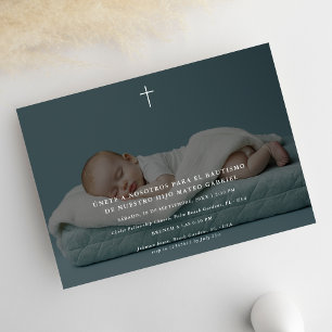 Invitacion de Bautizo para Niño overlay foto Kaart