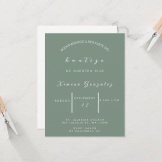 Invitacion de bautizo Spaans Kaart