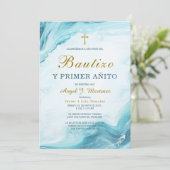 Invitación de Bautizo Y Primer Añito Kaart (Staand voorkant)