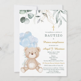 Invitación de Bautizo Y Primer Añito Kaart
