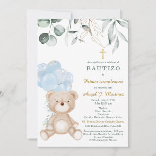 Invitación de Bautizo Y Primer Añito Kaart