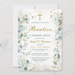 Invitación de Bautizo Y Primer Añito Kaart