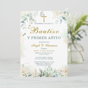 Invitación de Bautizo Y Primer Añito Kaart