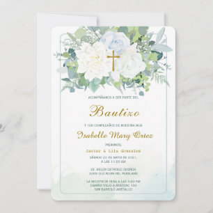 Invitación de Bautizo Y Primer Añito Kaart
