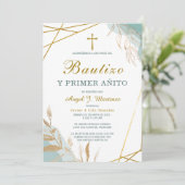 Invitación de Bautizo Y Primer Añito Uitnodiging (Staand voorkant)