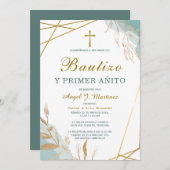 Invitación de Bautizo Y Primer Añito Uitnodiging (Voorkant / Achterkant)