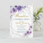 Invitación de Bautizo Y Primer Añito Uitnodiging (Staand voorkant)