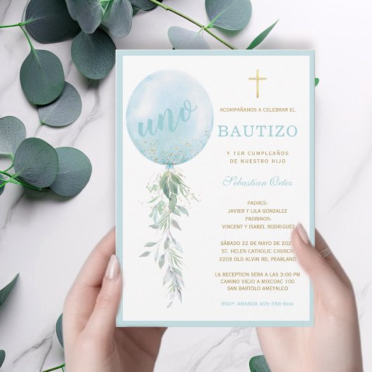 Invitación de Bautizo Y Primer Añito Uitnodiging