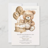 Invitación de Bautizo y primer año en español Kaart (Voorkant)