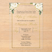 invitación de boda acrílico acryl uitnodigingen (Voorkant)