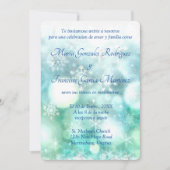 Invitacion de Boda Acuarela de Copo de Nieve Kaart (Voorkant)