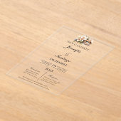 Invitación de boda beige con anillo acryl uitnodigingen (Laagn)