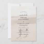 Invitación de Boda Boho y Moderna con 2 Fotos Kaart (Achterkant)