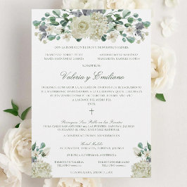 Invitación de Boda Catolica Formal Wedding Kaart